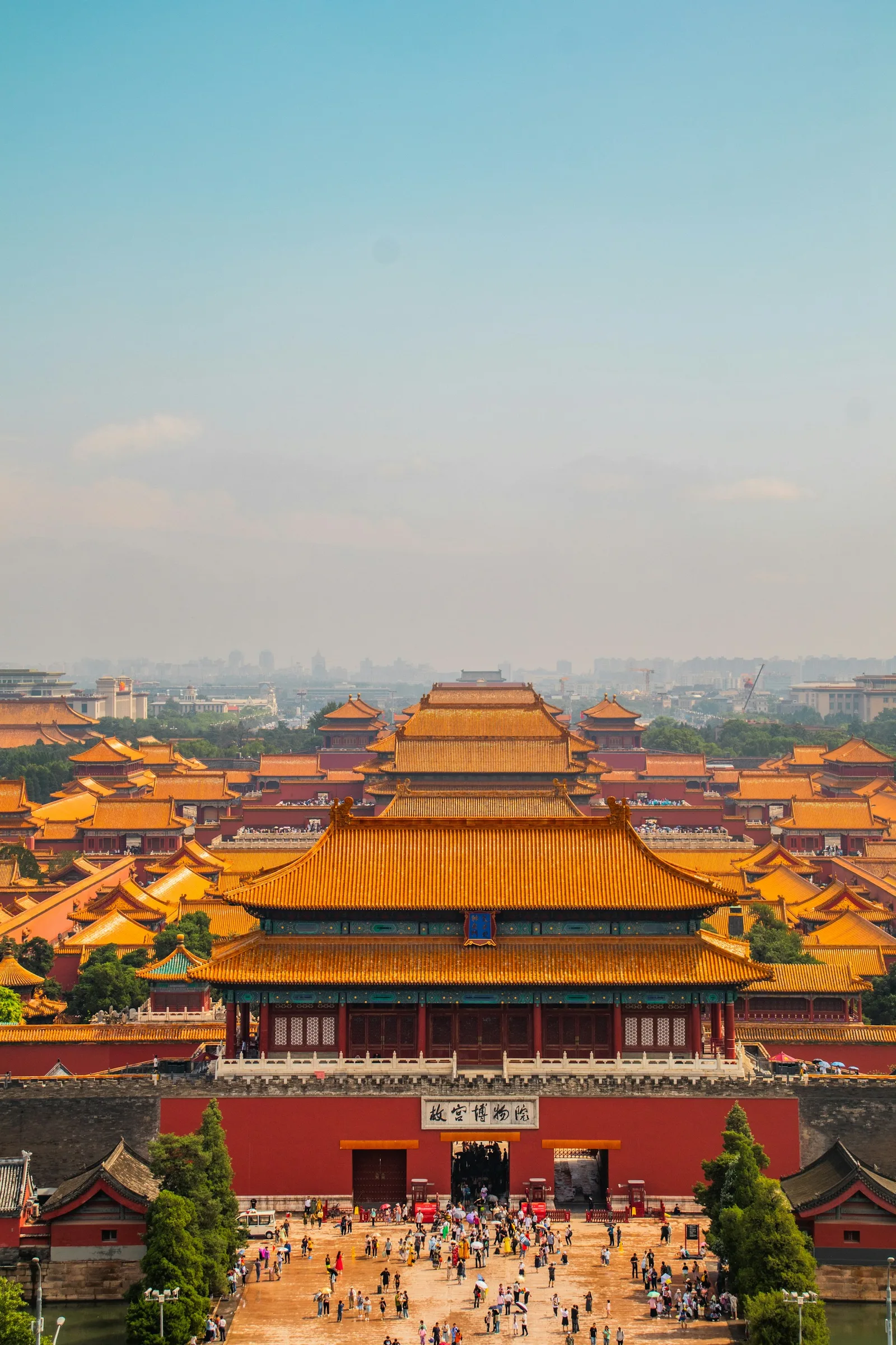 Golden palace roofs and courtyards of Beijing’s Forbidden City